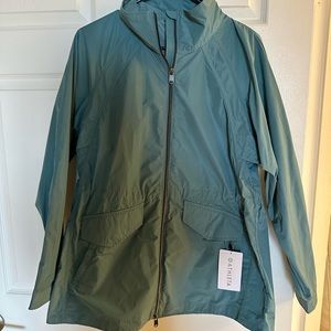 Athleta Rain Jacket (Westerly Jacket) in teal blue